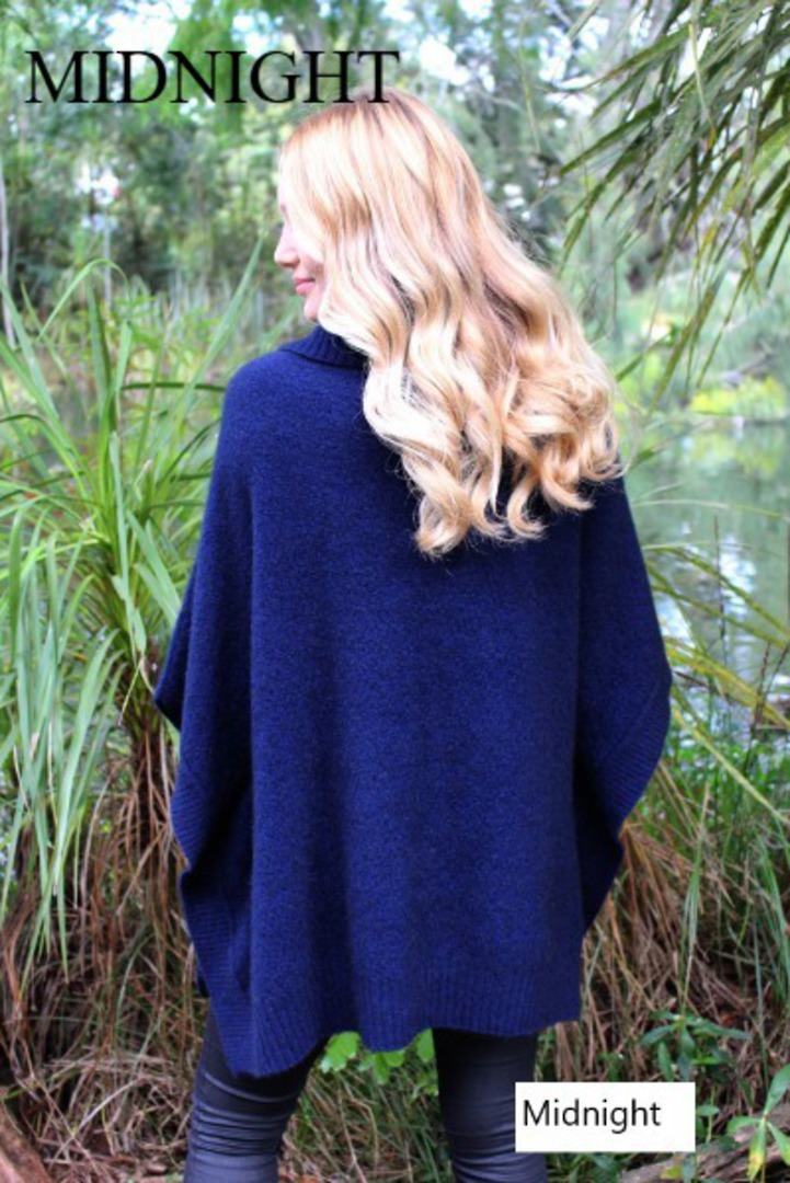 Lothlorian Merino Possum Lush Cowl Neck Poncho image 3