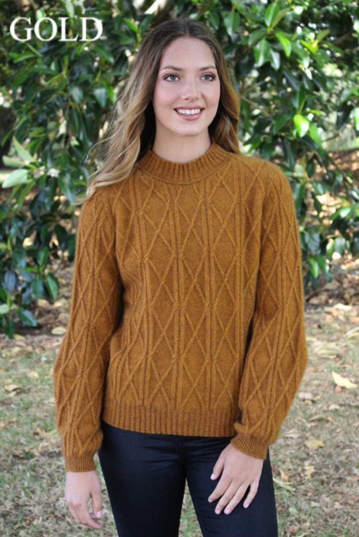 Lothlorian Merino Possum Cable Bell Sleeve Jumper image 0