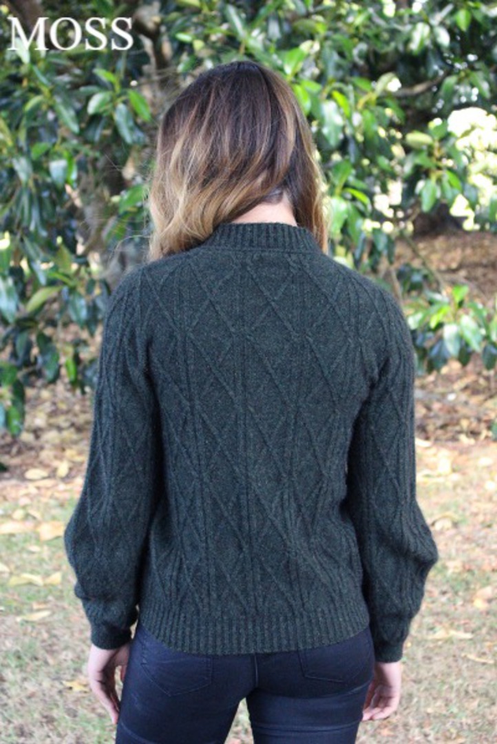 Lothlorian Merino Possum Cable Bell Sleeve Jumper image 3
