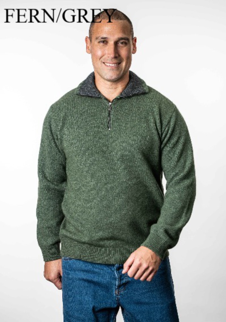 Koru Merino Possum Trilogy Zip Collar Jumper image 4