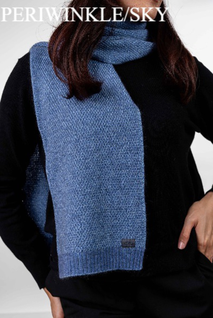 Merino Possum Koru Moss Stitch Plated Scarf image 2