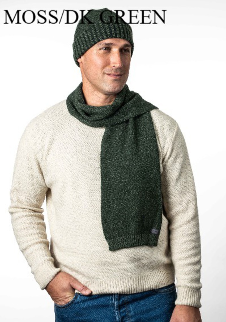 Merino Possum Koru Moss Stitch Plated Scarf image 3