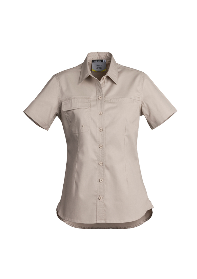 Syzmik ZWL120 Womens Lightweight Tradie Short Sleeve Shirt image 3