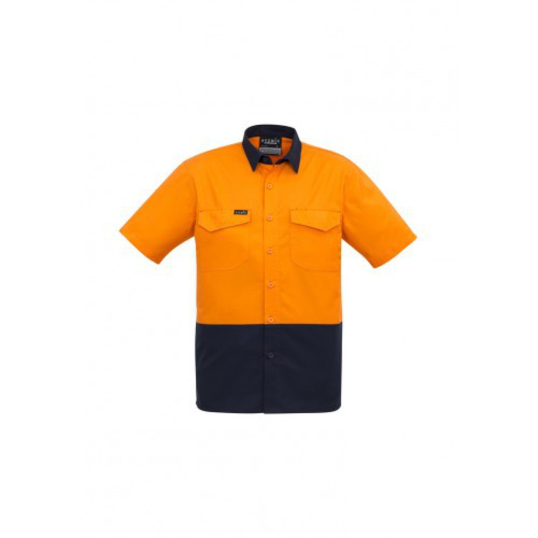 Syzmik ZW815 Mens Rugged Cooling Hi Vis Short Sleeve Shirt image 0