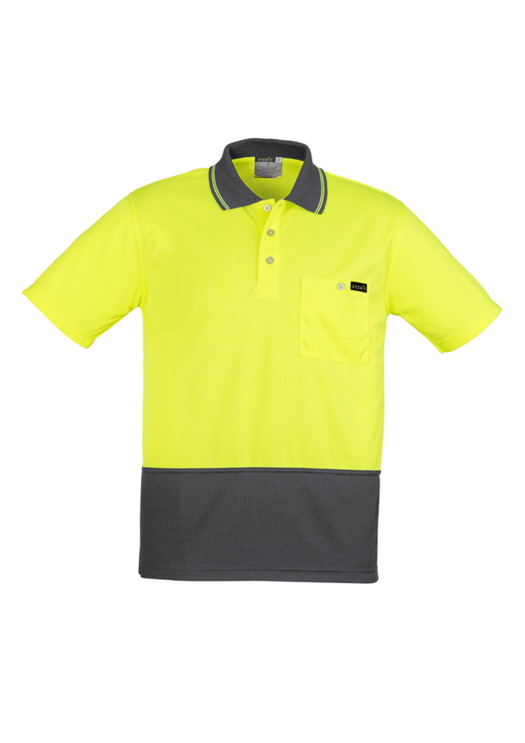 Syzmik ZH415 Mens Hi Vis Comfort Back Short Sleeve Polo image 2