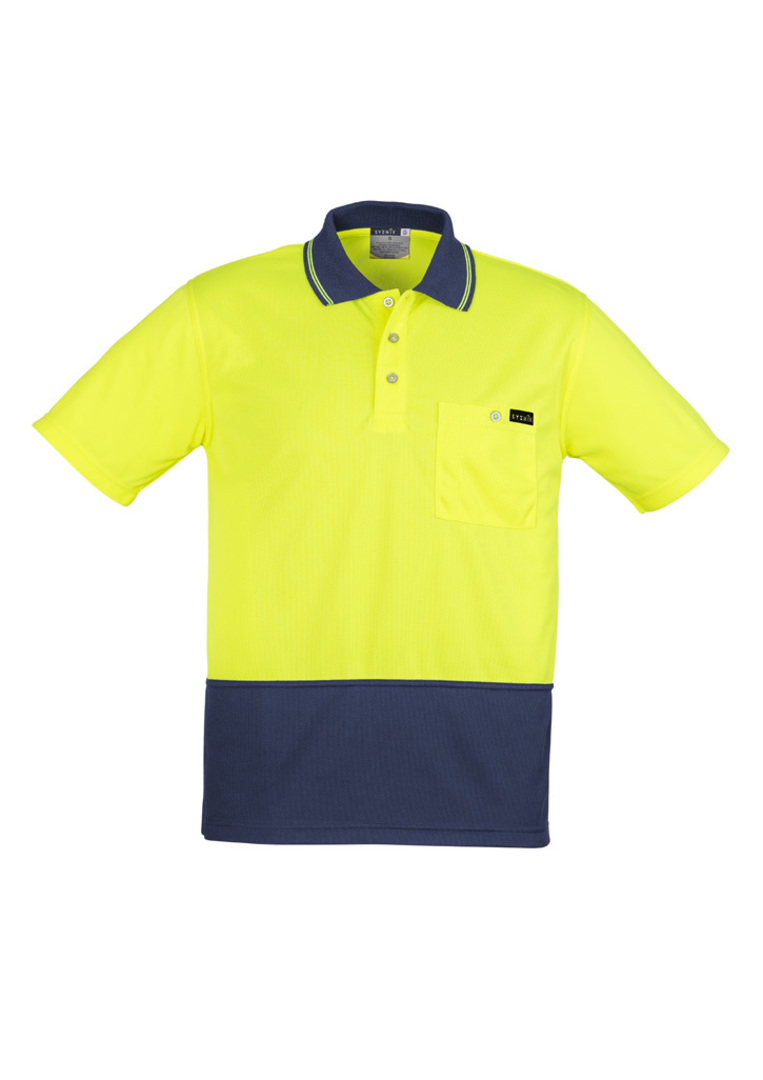 Syzmik ZH415 Mens Hi Vis Comfort Back Short Sleeve Polo image 3
