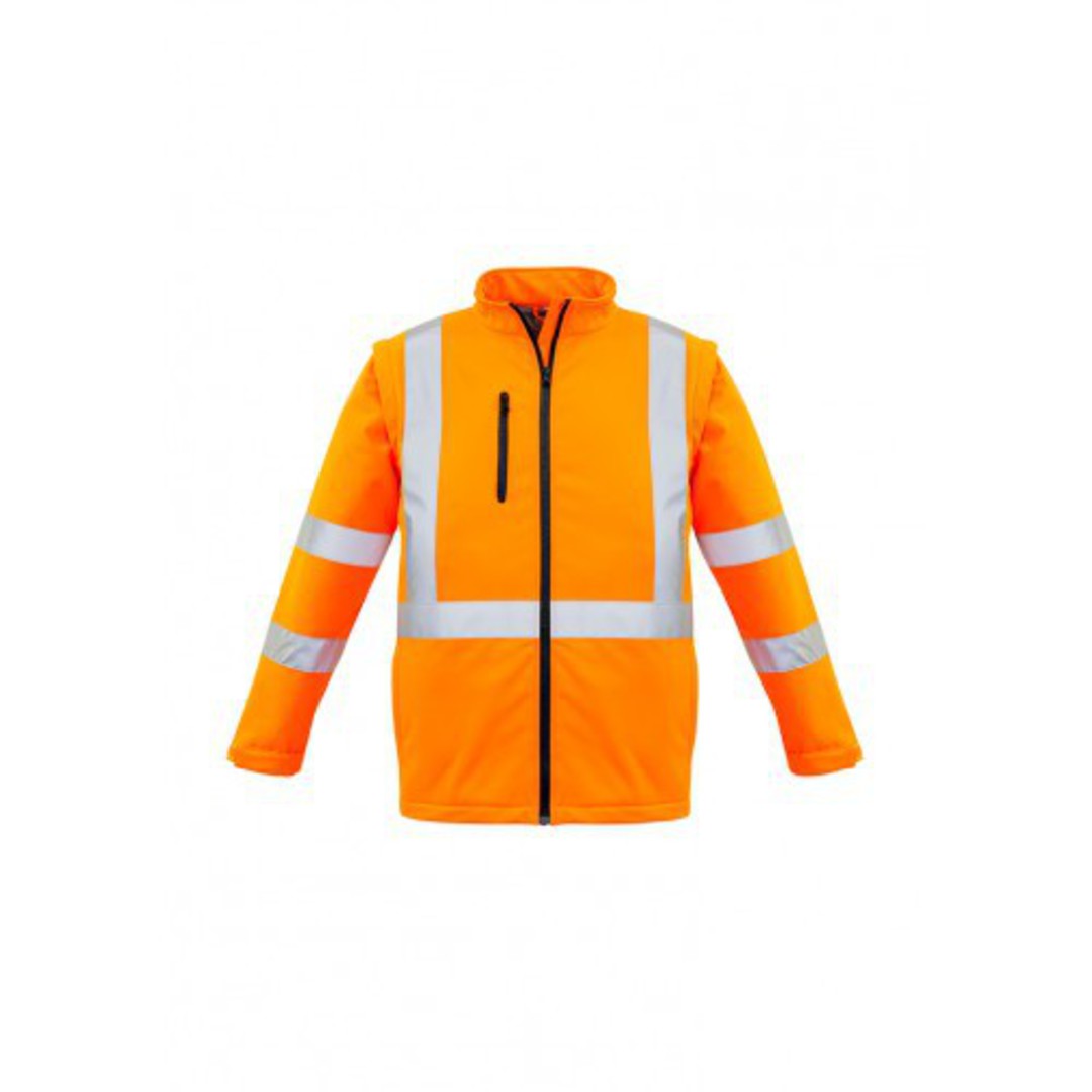 Syzmik ZJ680 Unisex Hi Vis X Back 2 In 1 Softshell Jacket image 0