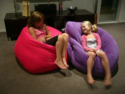 Kids Pink Purple Beanbag