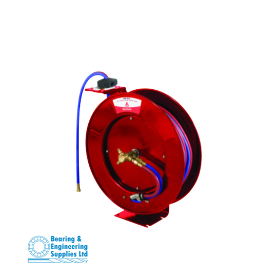 HOSE REEL RETRACTOR GAS TWIN HOSE 6 X 15M STEEL