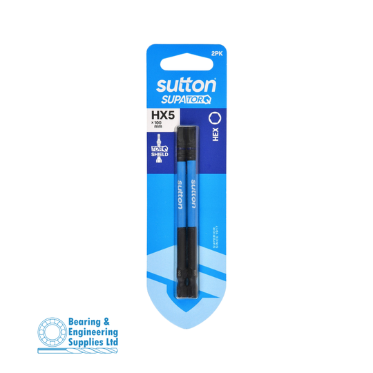 SCREWDRIVER BIT HX5X100MM 2PK SUTTON