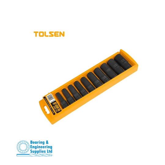 SOCKET SET DEEP IMPACT 1/2" Dr. 10pc TOLSEN