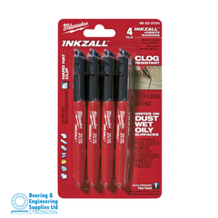 MARKER BLACK PERMANENT FINE TIP 4pk MILWAUKEE