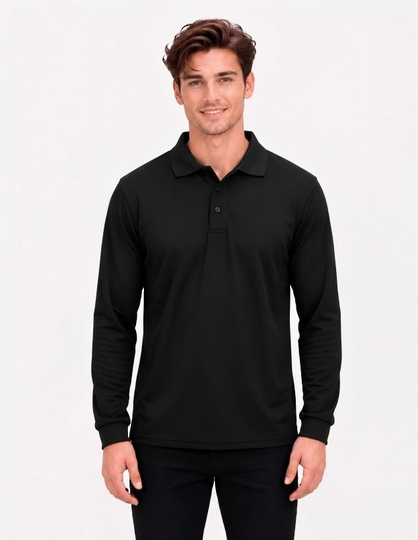 The Falcon  Mens  Long Sleeve Polo Shirts