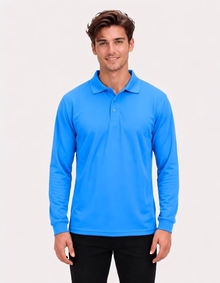 The Falcon Mens Long Sleeve Polo Shirts. 2 Colourways In Stock