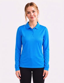 The Phoenix Ladies Long Sleeve Polo Shirts. 1 Colourway In Stock