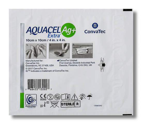 Aquacel Silver Dressing AG+ Extra 10cm x 10cm - EACH - CLEARANCE