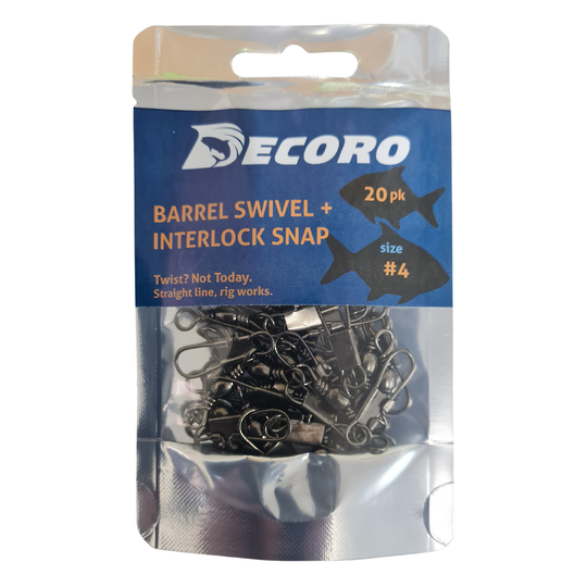 Decoro Barrel Swivel with Interlock Snap