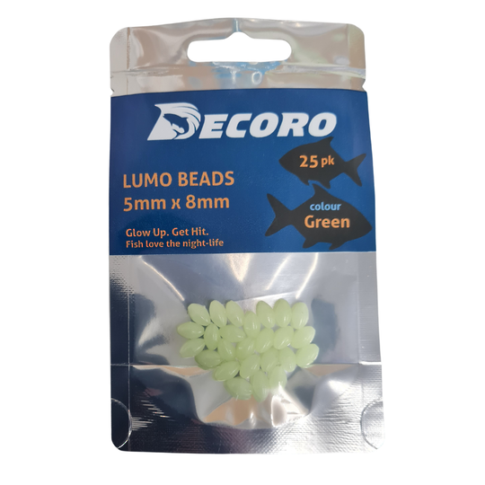 Lumo Bead 5mm x 8mm Green 25pk