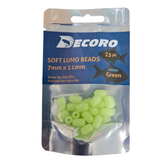 Lumo Bead Soft 7mm x 11mm Green 25pk