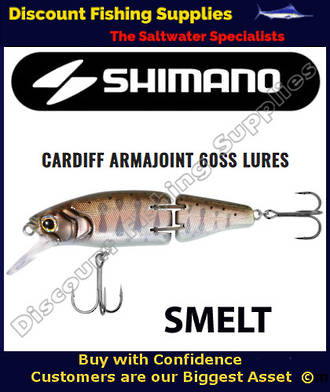 Shimano Cardiff Armajoint Trolling or Spinning Lure Smelt