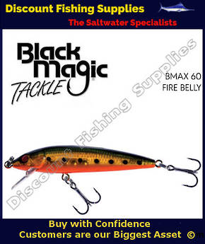 Black Magic BMax 60mm Trolling or Spinning Lure Fire Belly