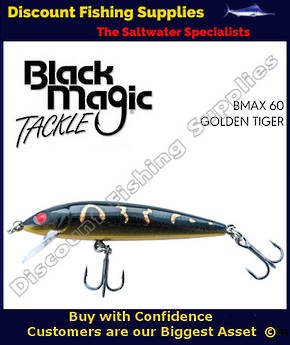 Black Magic BMax 60mm Trolling or Spinning Lure Golden Tiger