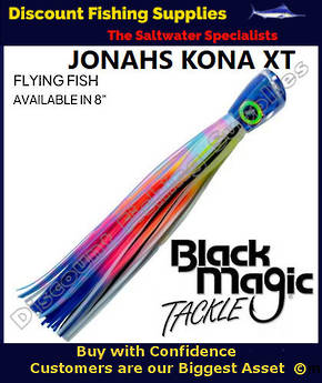 Black Magic Jonahs Kona XT Lure 8" Flying Fish - Rigged