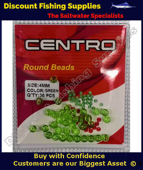 Centro Round Beads - Green Small X 36