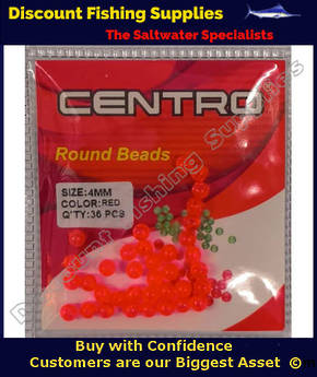 Centro Round Beads - Red Small X 36