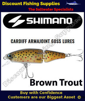 Shimano Cardiff Armajoint Trolling or Spinning Lure Brown Trout