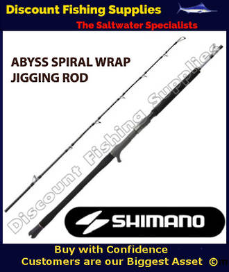 shimano abyss pe8 jig rod Shimano Abyss Overhead Spiral Wrap Jig Rod PE8 5ft 3in 300-400gr