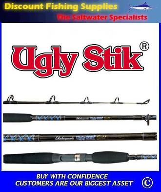 Shakespeare UGLY STIK Gold Spin Rod 8' 2pc - 6-10kg | Discount Fishing