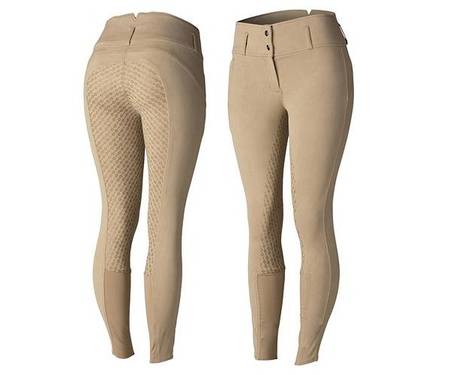 Horze Daniela Ladies' Silicone Full Seat Breeches - Beige