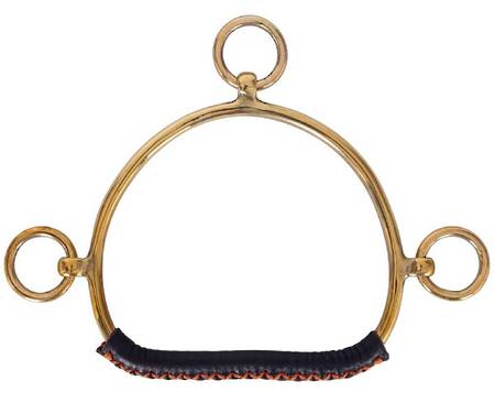 Flair Leather Covered Brass Anti Rearing Bit