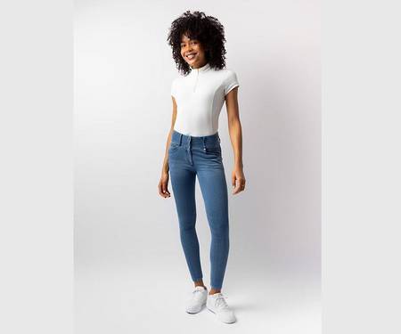 Horze Carolyn Ladies Denim Full Grip Breeches