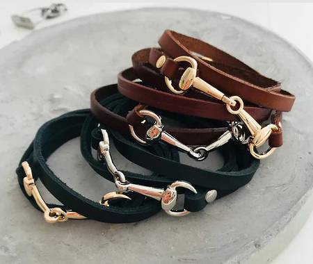 Leather Snaffle Bangle