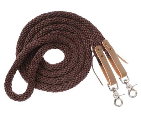 Royal King Poly Roping Reins - Brown