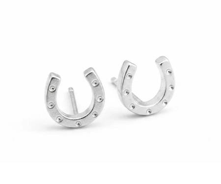 Sterling Silver Horse Shoe Stud Earrings