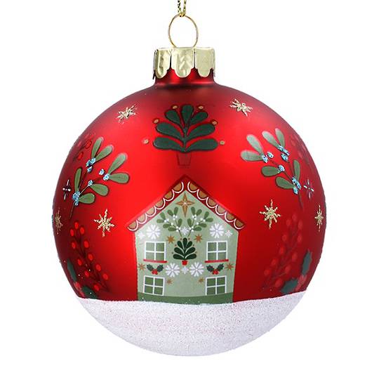 Glass Ball Matt Red, Kinfolk House 8cm *ETA NOV