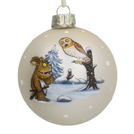 Glass Ball Ivory, Gruffalo's Child & Owl 8cm *ETA Nov
