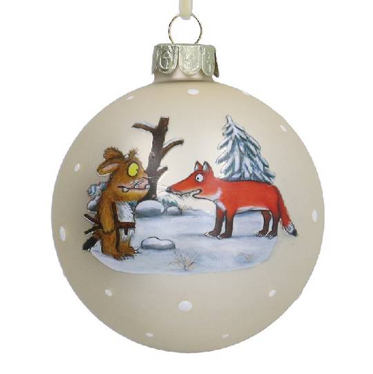 Glass Ball Ivory, Gruffalo's Child & Fox 8cm *ETA Nov