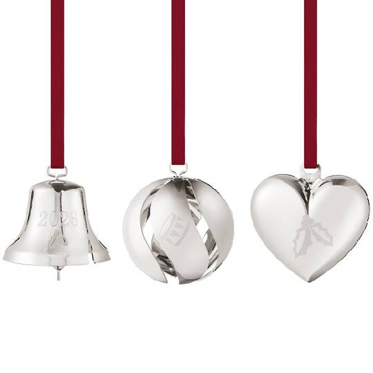 INDENT - Georg Jensen Annual Ball, Bell, Heart, Set 3 Palladium 2026