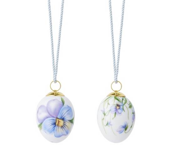 INDENT - Royal Copenhagen Mini Egg Pair 5cm, Pansy 2026