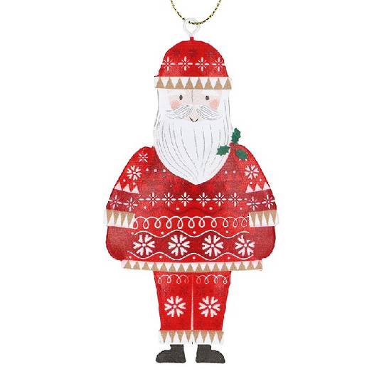 Tin Santa, Kinfolk Alpine Snowflake 12cm *ETA Nov
