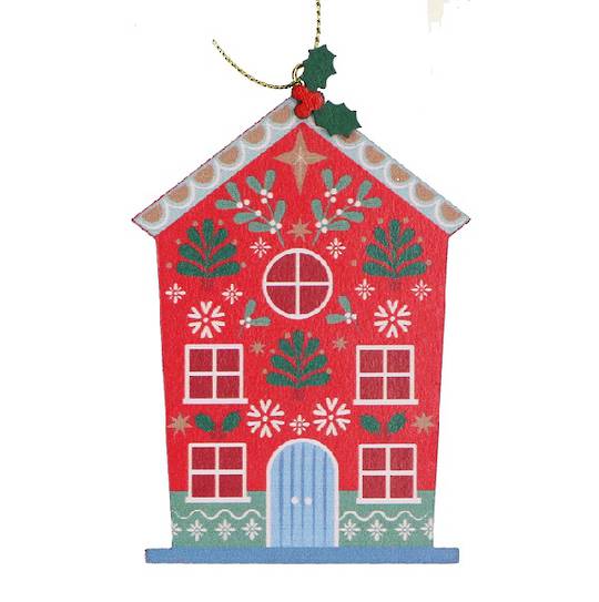Wood Alpine Kinfolk Red House 8cm *ETA Nov