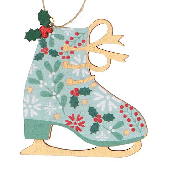 Wood Alpine Kinfolk Teal Ice Skate 8cm *ETA Nov