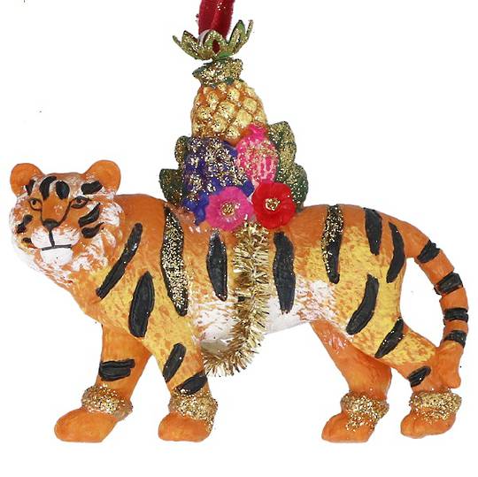 Resin Fantasia Tiger, Fruit Saddle 11cm *ETA Nov
