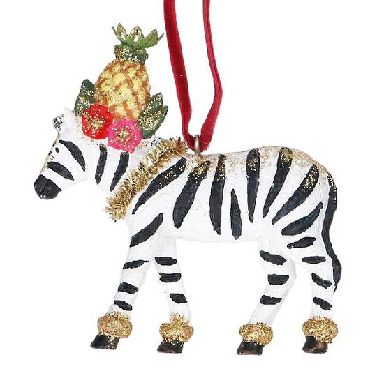 Resin Fantasia Zebra, Fruit Crown 9cm *ETA Nov