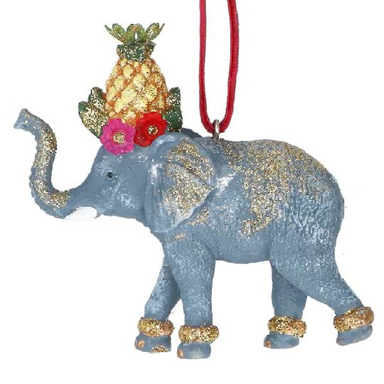 Resin Fantasia Elephant, Fruit Crown 9cm *ETA Nov