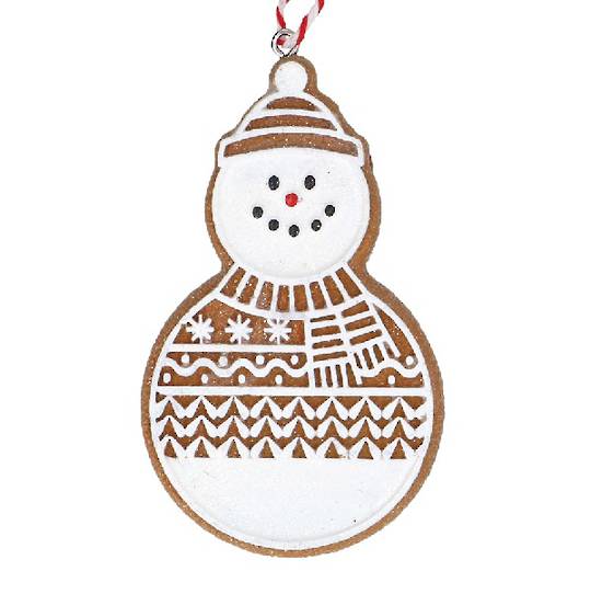Resin Cookie Snowman Iced Pattern 8cm *ETA Nov